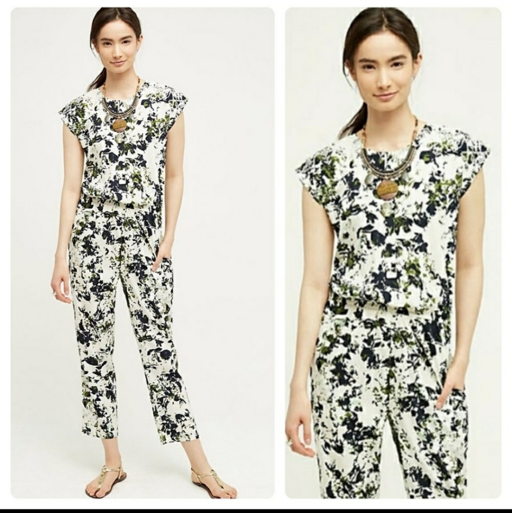 Anthro Ranna Gill Aida Embroidered Jumpsuit